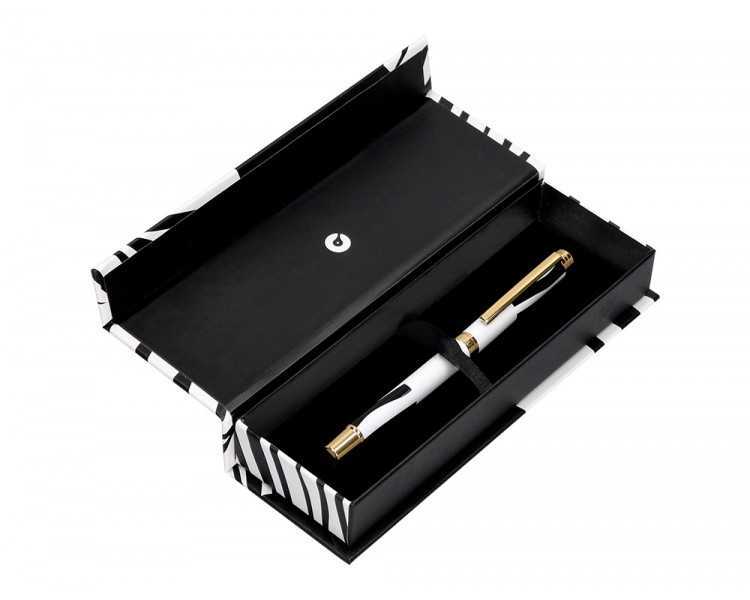 Roller belius dualita cuerpo negro color blanco tinta negra caja de diseño