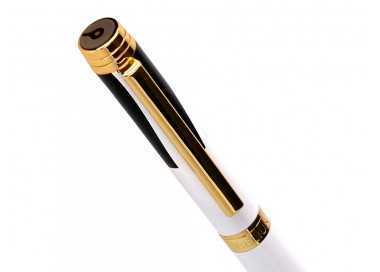 Boligrafo belius dualita cuerpo blanco color negro tinta azul caja de diseño Boligrafo belius dualita cuerpo blanco color negro tinta azul caja de diseño