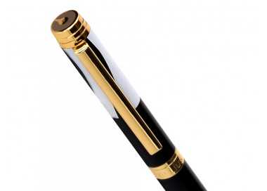 Boligrafo belius dualita cuerpo negro color blanco tinta azul caja de diseño Boligrafo belius dualita cuerpo negro color blanco tinta azul caja de diseño