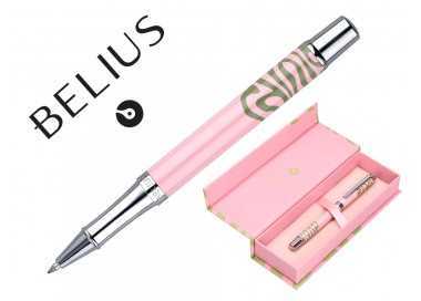 Roller belius ink dreams aluminio color rosa y verde matcha plateado frase interior tinta negra caja de diseño