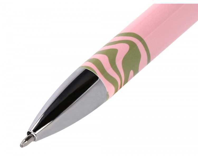 Boligrafo belius ink dreams aluminio color rosa y verde matcha plateado frase interior tinta azul caja de diseño