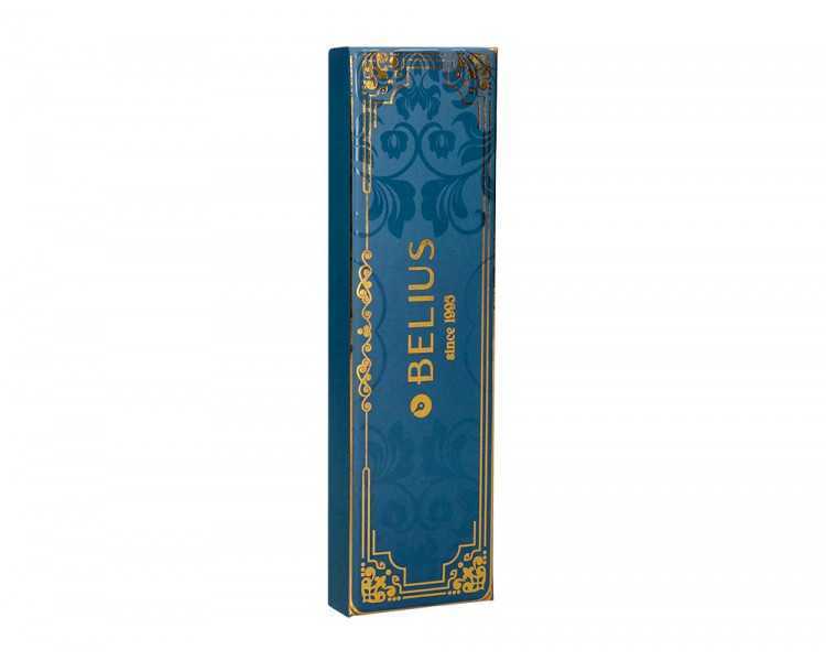 Boligrafo belius macaron bliss forma hexagonal color rosa/ azul y dorado tinta azul caja de diseño