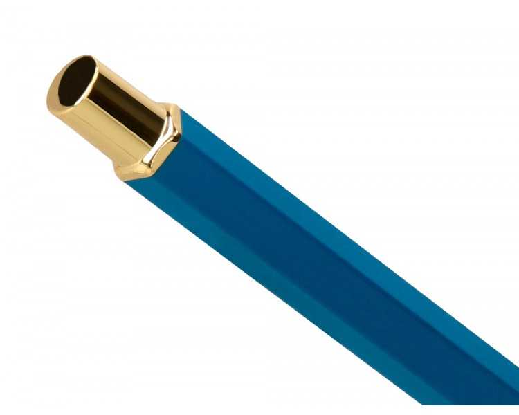 Boligrafo belius macaron bliss forma hexagonal color rosa/ azul y dorado tinta azul caja de diseño