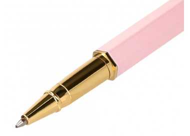 Boligrafo belius macaron bliss forma hexagonal color rosa y dorado tinta azul caja de diseño Boligrafo belius macaron bliss forma hexagonal color rosa y dorado tinta azul caja de diseño