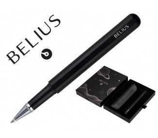 Roller y funda de similpiel belius space b color minimalista negro tinta azul caja de diseño