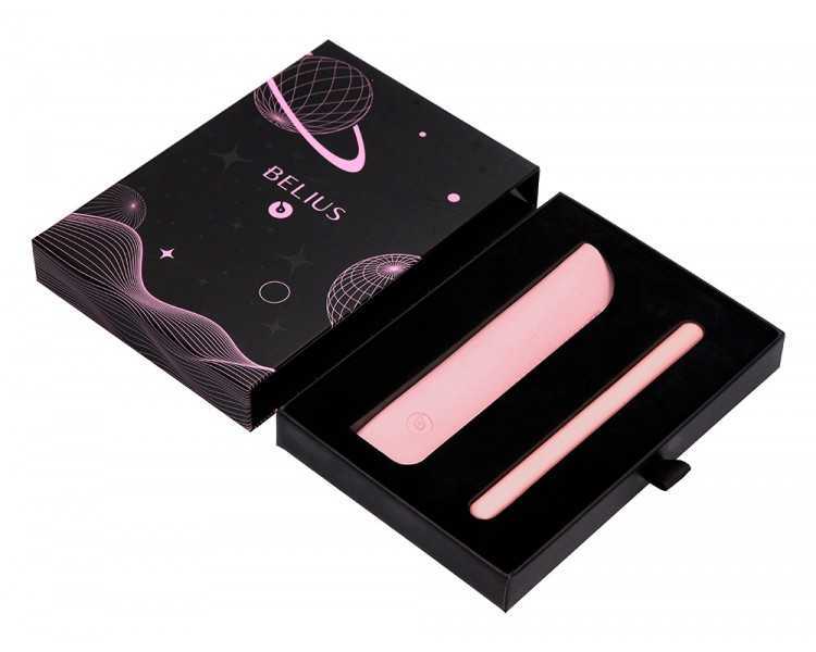 Pluma y funda de similpiel belius space b color minimalista rosa tinta azul caja de diseño