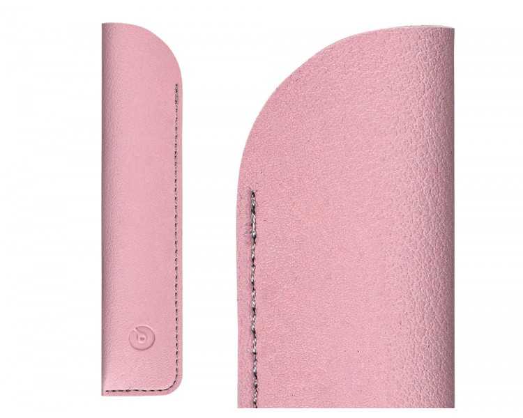 Pluma y funda de similpiel belius space b color minimalista rosa tinta azul caja de diseño