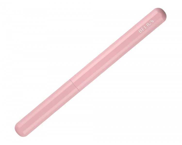 Pluma y funda de similpiel belius space b color minimalista rosa tinta azul caja de diseño
