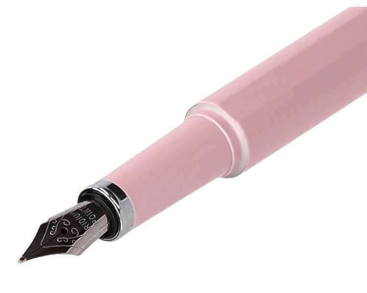 Pluma y funda de similpiel belius space b color minimalista rosa tinta azul caja de diseño