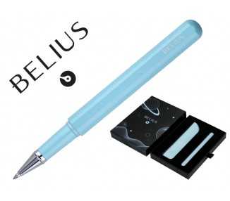 Roller y funda de similpiel belius space b color minimalista azul tinta azul caja de diseño