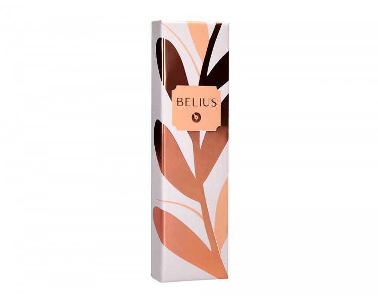 Boligrafo belius rose aluminio color naranja/oro rosa tinta azul caja de diseño