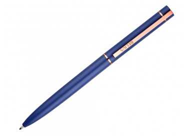 Boligrafo belius rose aluminio color azul electrico/oro rosa tinta azul caja de diseño