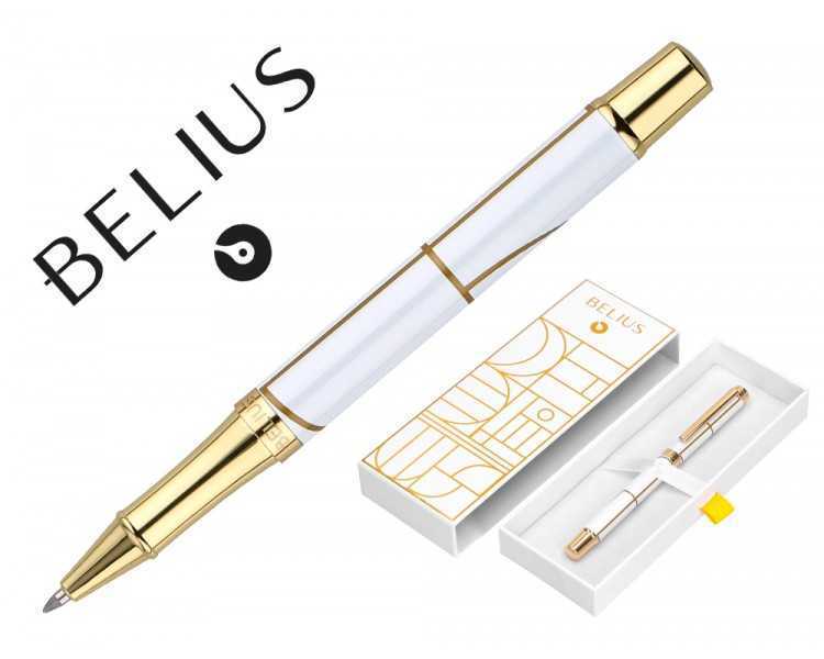 Roller belius carte blanche color blanco y dorado tinta negra caja de diseño
