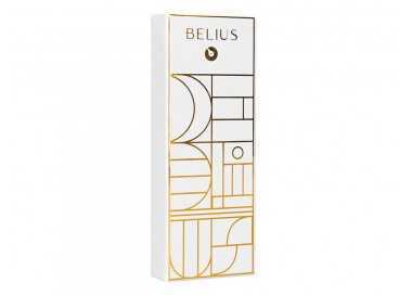 Roller belius carte blanche color blanco y dorado tinta negra caja de diseño