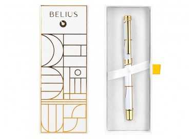 Roller belius carte blanche color blanco y dorado tinta negra caja de diseño