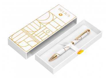 Roller belius carte blanche color blanco y dorado tinta negra caja de diseño
