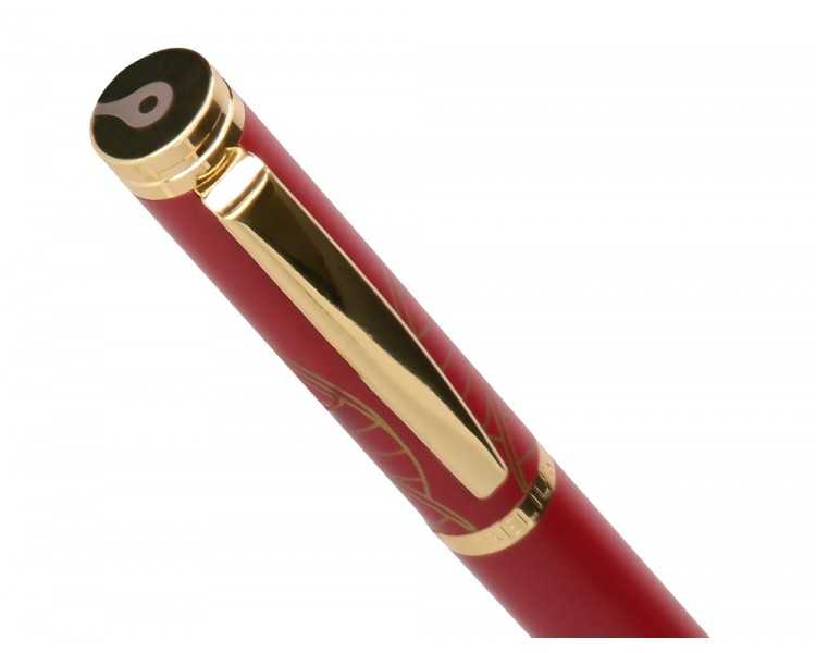 Boligrafo y estuche belius soiree color art deco granate y dorado tinta azul caja de diseño