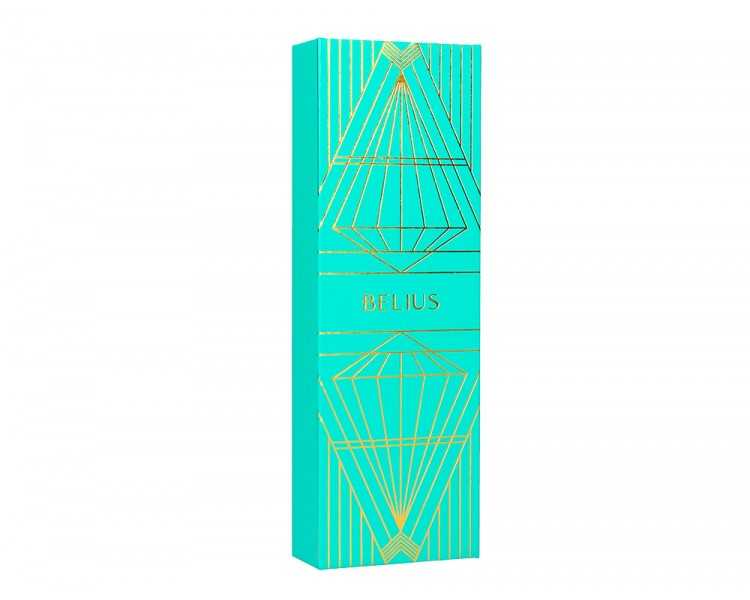 Pluma belius soiree aluminio color art deco turquesa y dorado tinta azul caja de diseño