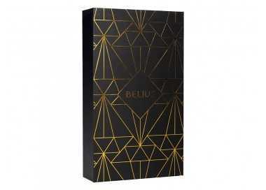 Boligrafo y estuche belius soiree color negro y dorado tinta azul caja de diseño