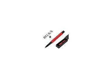 Roller belius turbo aluminio color rojo y negro tinta azul caja de diseño
