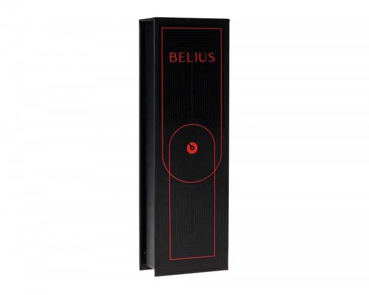 Roller belius turbo aluminio color rojo y negro tinta azul caja de diseño
