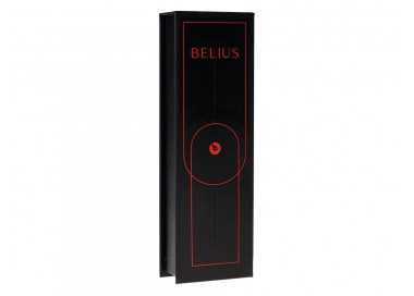 Roller belius turbo aluminio color rojo y negro tinta azul caja de diseño
