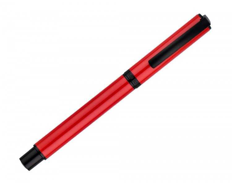 Roller belius turbo aluminio color rojo y negro tinta azul caja de diseño