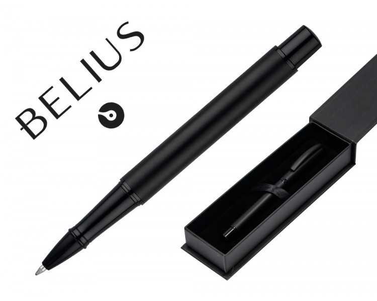 Roller belius turbo aluminio color negro tinta azul caja de diseño