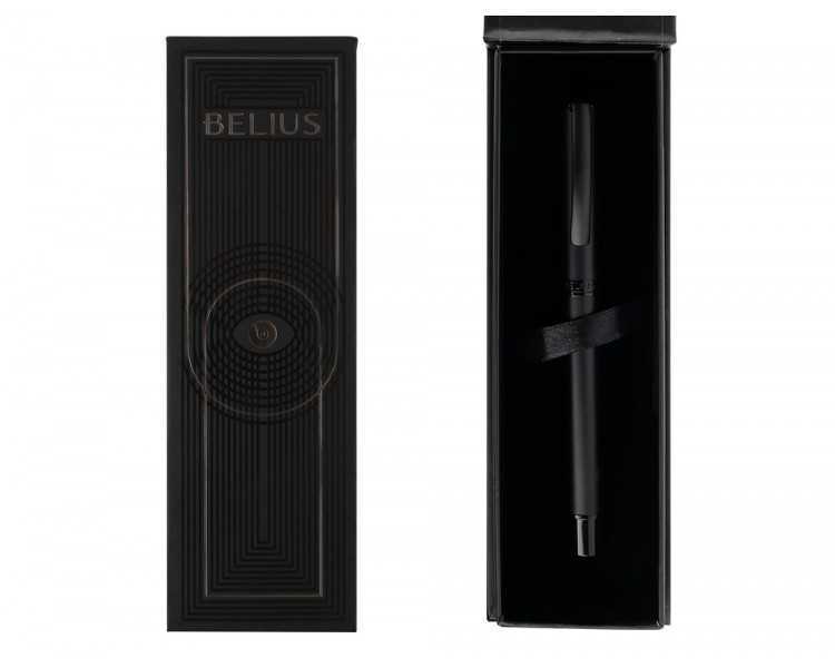 Roller belius turbo aluminio color negro tinta azul caja de diseño
