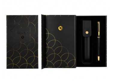 Boligrafo y estuche belius passion dor aluminio textura cepillada color negro y dorado tinta azul caja diseño Boligrafo y estuche belius passion dor aluminio textura cepillada color negro y dorado tinta azul caja diseño