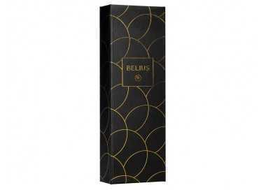 Boligrafo belius passion dor aluminio textura cepillada color negro y dorado tinta azul caja de diseño