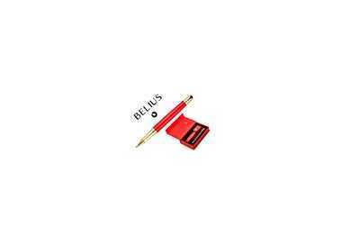 Boligrafo y estuche belius passion dor aluminio textura cepillada color rojo y dorado tinta azul caja de diseño Boligrafo y estuche belius passion dor aluminio textura cepillada color rojo y dorado tinta azul caja de diseño