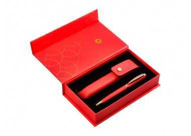 Boligrafo y estuche belius passion dor aluminio textura cepillada color rojo y dorado tinta azul caja de diseño Boligrafo y estuche belius passion dor aluminio textura cepillada color rojo y dorado tinta azul caja de diseño