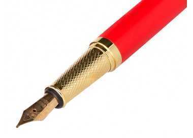 Pluma y estuche cuero belius passion dor aluminio textura cepillada color rojo y dorado tinta azul caja de diseño Pluma y estuche cuero belius passion dor aluminio textura cepillada color rojo y dorado tinta azul caja de diseño