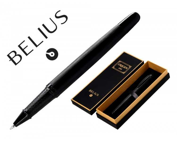 Roller belius origen 1995 aluminio textura cepillada color negro tinta negra caja de diseño