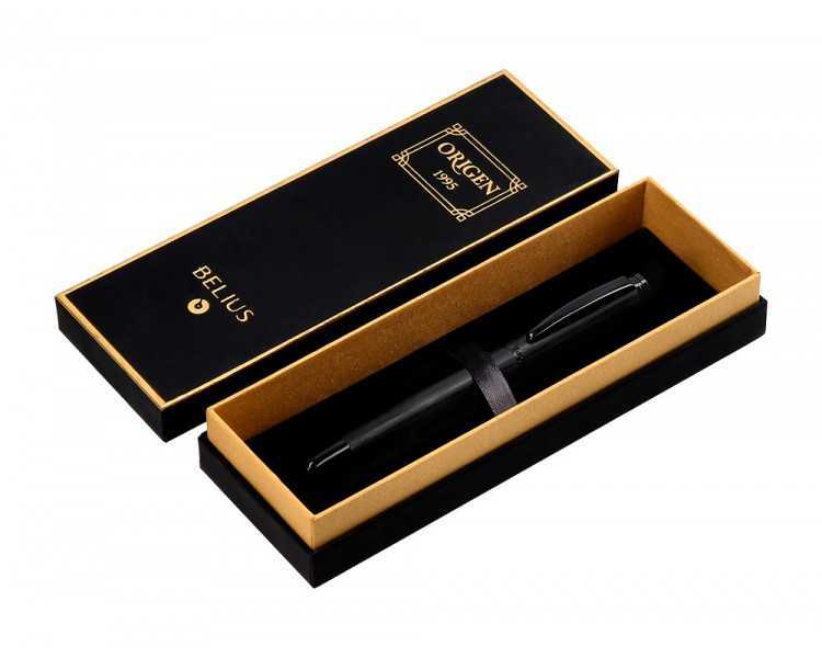 Roller belius origen 1995 aluminio textura cepillada color negro tinta negra caja de diseño