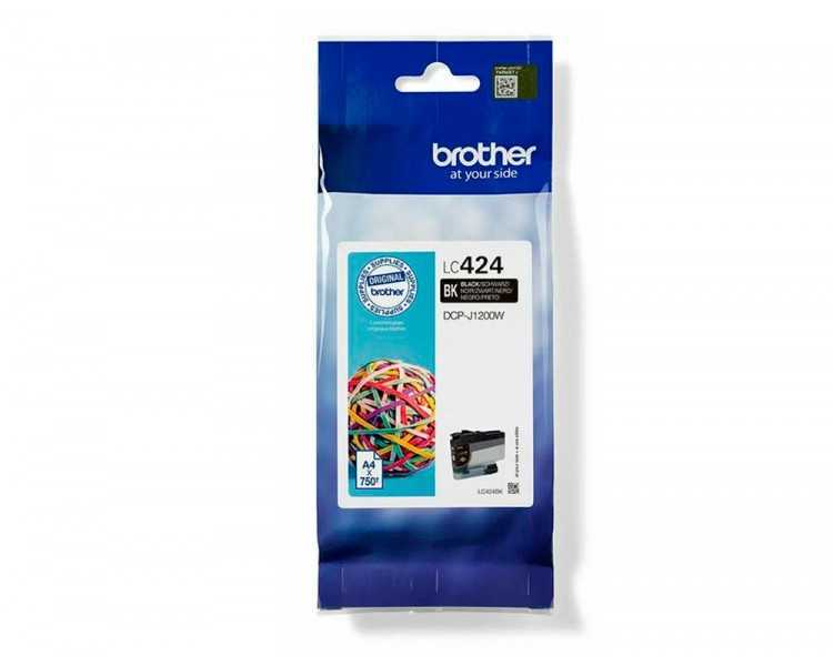Ink-jet brother lc424bk dcp-1200w negro 750 paginas