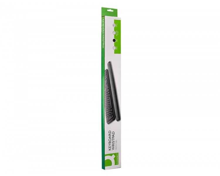 Reposamuñecas q-connect de gel para teclado color negro 525x58x17 mm