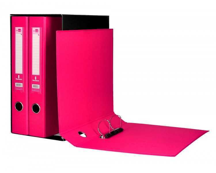 Modulo liderpapel 3 archivadores folio 2 anillas mecanismo de palanca 52mm rosa