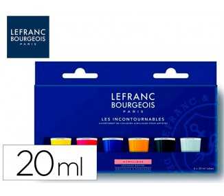 Pintura acrilica l&b bote de 80 ml caja de 5 unidades colores surtidos