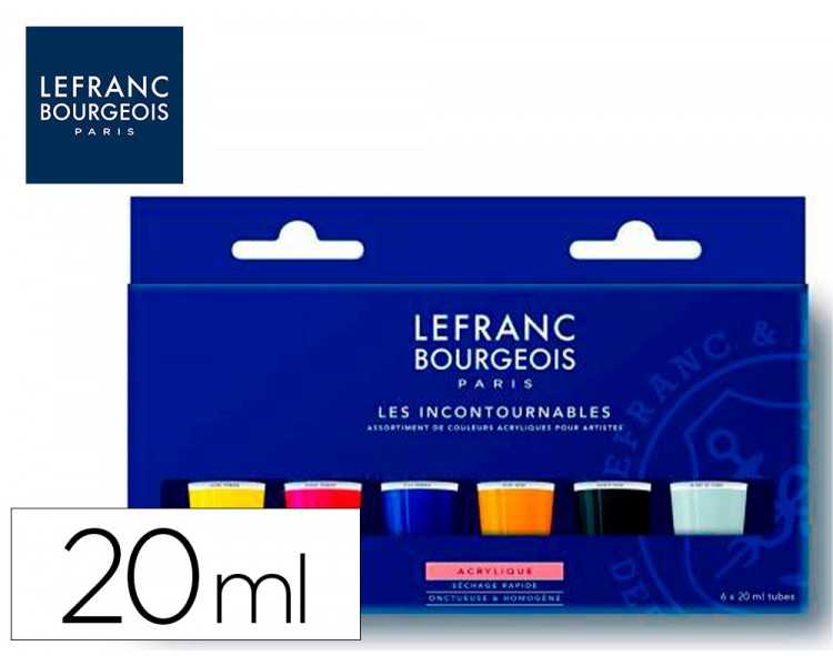 Pintura acrilica l&b bote de 80 ml caja de 5 unidades colores surtidos