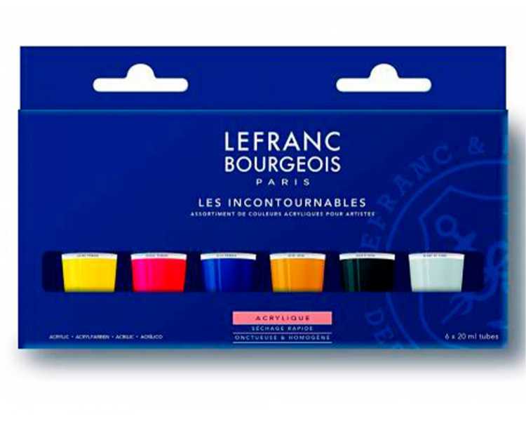 Pintura acrilica l&b bote de 80 ml caja de 5 unidades colores surtidos