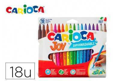 Rotulador carioca joy caja de 18 colores surtidos