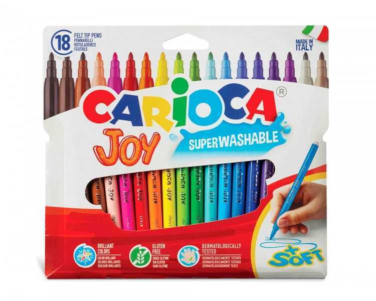 Rotulador carioca joy caja de 18 colores surtidos