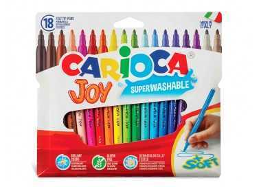 Rotulador carioca joy caja de 18 colores surtidos