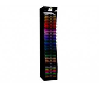 Expositor cartulina guarro iris din a3 con 42 estantes 2000x335x520 mm