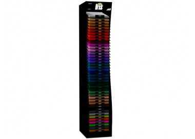 Expositor cartulina guarro iris din a3 con 42 estantes 2000x335x520 mm