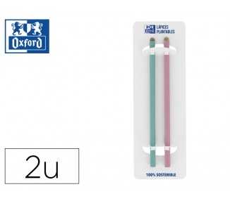 Lapices de grafito oxford nature plantables pack de 2 unidades