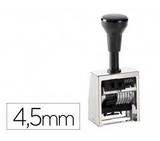 Numerador automatico reiner metalico 6 cifras altura tipo 4,5 mm