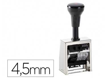 Numerador automatico reiner metalico 6 cifras altura tipo 4,5 mm